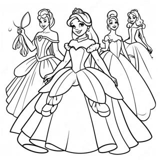 Elegantni Omalovanka Disney Princezen 115999-51461