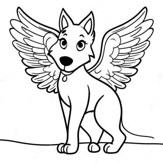 Omalovanka Fantazijni Vlk S Andelskymi Kridly 116286-51691