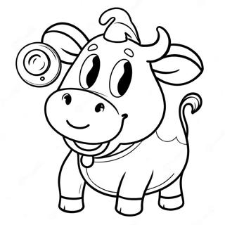 Stastna Krava Se Zvoncem Omalovanka 11713-552
