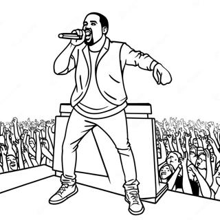 Kanye West Vystupujici Na Podiu Omalovanka 117623-52873