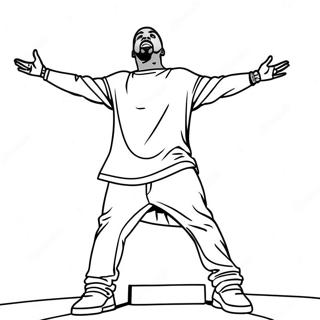 Kanye West Vystupujici Na Podiu Omalovanka 117623-52874
