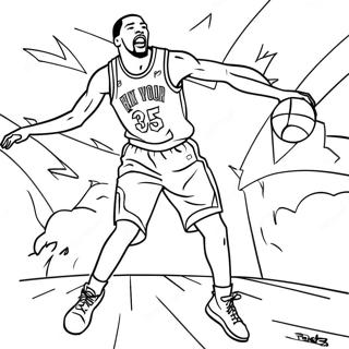 Omalovanka Kevin Durant Pri Strelbe 118039 53202