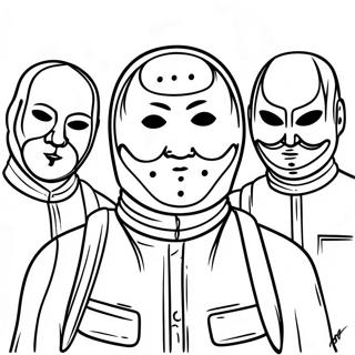 Omalovanka Maskovanych Vystupujicich Slipknot 119244-54251