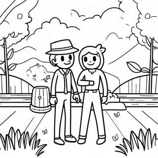 Postavy Stardew Valley V Akci Omalovanka 119502 54453