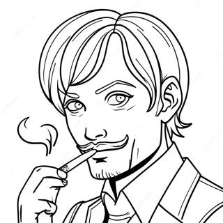 Sanji Se Svou Podpisovou Cigarettou Omalovanka 119811-54697