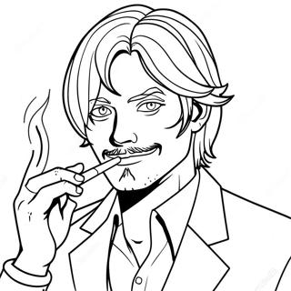 Sanji Se Svou Podpisovou Cigarettou Omalovanka 119811-54699