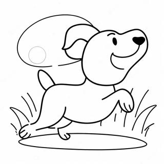 Stastny Pes Ktery Chyta Mic Omalovanka 120045-54877