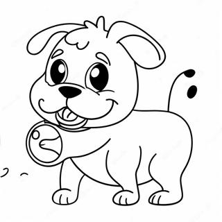 Stastny Pes Ktery Chyta Mic Omalovanka 120045-54880