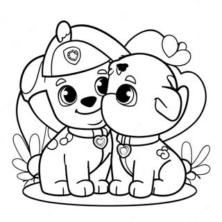 Omalovanka Roztomilych Stenat Paw Patrol Zamilovanych 122041-56603