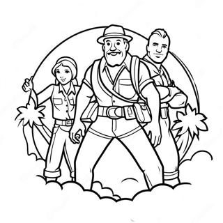Jumanji Dobrodruzna Scena Omalovanka 122605-57093