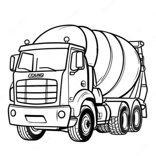 Omalovanka Velkeho Cementoveho Vozu Na Stavenisti 123249 57596