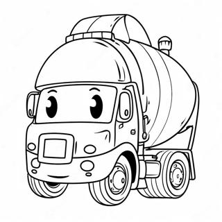 Omalovanka Roztomileho Cementoveho Vozu S Usmevavou Tvari 123252 57605