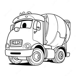 Omalovanka Roztomileho Cementoveho Vozu S Usmevavou Tvari 123252 57607