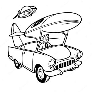 Omalovanka George Jetson Letajici Ve Svem Aute 123611-57873