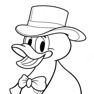 Vtipný Kačer Daffy V Klobouku Omalovánka Omalovánky
