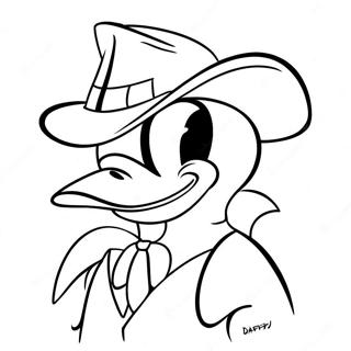 Vtipný Kačer Daffy V Klobouku Omalovánka Omalovánky