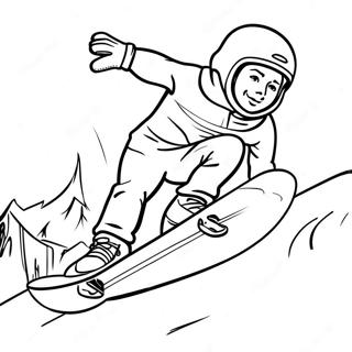 Cool Snowboardista V Akci Omalovanka 125308-59285