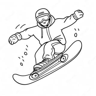 Cool Snowboardista V Akci Omalovanka 125308-59286