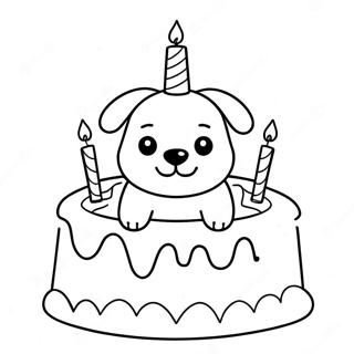 Omalovanka S Narozeninovym Dortem Pro Psa 125465 59418