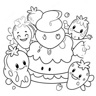 Stastny Jahodovy Dortik S Prateli Omalovanka 12553-2711