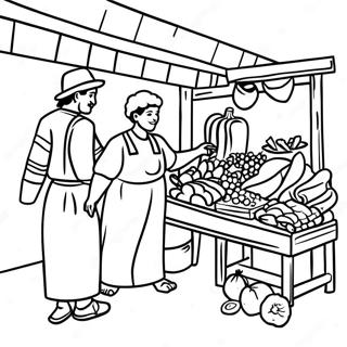 Omalovanka Barevne Sceny Z Guatemalskeho Trhu 126289-60046