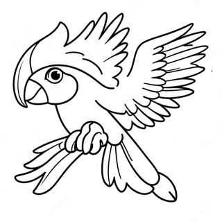 Majestatni Ara Letajici Vysoko Omalovanka 127785-61338