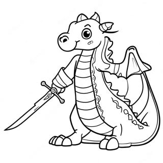 Odvazny Mistr Draku Se Mecem Omalovanka 128429 61842