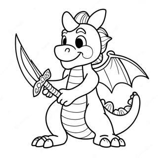 Odvazny Mistr Draku Se Mecem Omalovanka 128429-61843