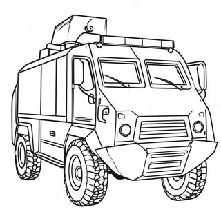 Omalovánka Obrněný Swat Truck Omalovánky