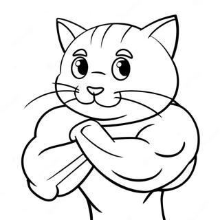 Meowscles Ukazuje Svaly Omalovanka 129174-62417