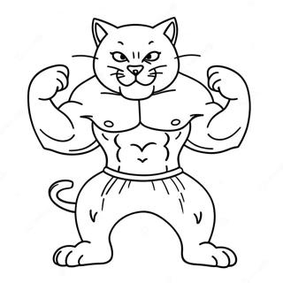 Meowscles Ukazuje Svaly Omalovanka 129174-62418