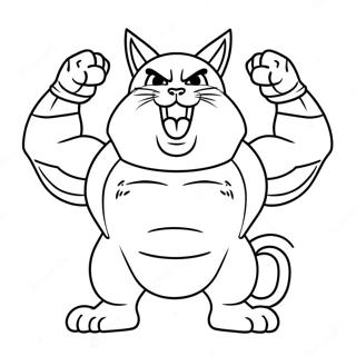 Meowscles Ukazuje Svaly Omalovanka 129174-62420