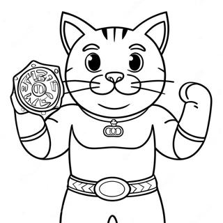 Meowscles S Mistrovskym Pasem Omalovanka 129175-62423