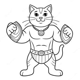 Meowscles S Mistrovskym Pasem Omalovanka 129175-62424