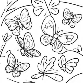 Omalovanka Barevnych Motylu Ve Vzduchu 129505-62673