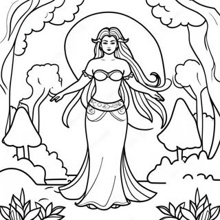 Omalovanka Mysticke Bohyne Mesice V Lese 129686 62817