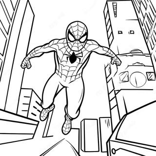 Spider Man Houpajici Se Mestem Omalovanka 129763-62874