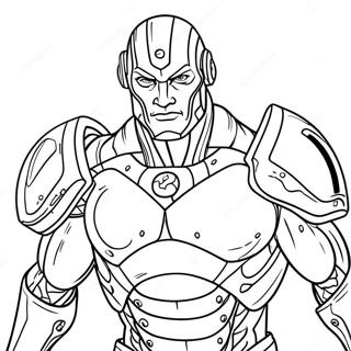 Omalovanka Kyborga Bojovnika V Bitve 129995-63060