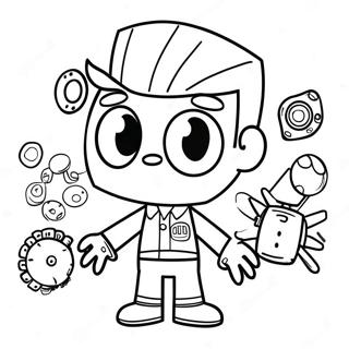 Omalovanka Johnny Test S Blaznivymi Vynalezy 130228-63247