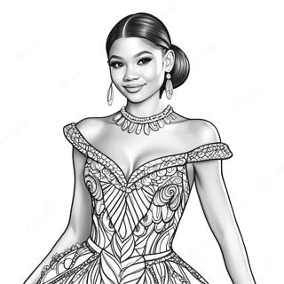 Omalovanka Zendaya V Trpytivych Satech 130765-63654