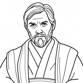 Omalovánka Obi Wan Kenobi V Jedi Róbách Omalovánky