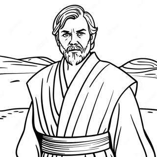 Omalovánka Obi Wan Kenobi Na Tatooine Omalovánky