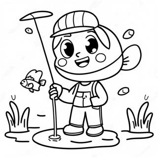 Omalovanka Stastneho Ditete Rybariciho Na Basy 131590 64294