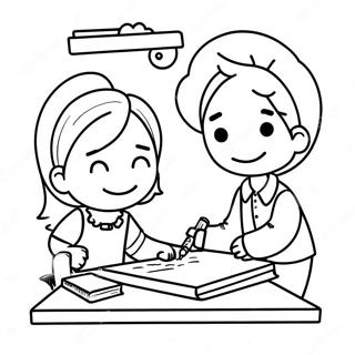 Omalovanka S Stastnymi Prateli Pracujicimi Spolu 132362-64898