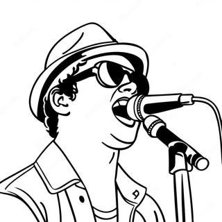 Bruno Mars Zpivajici Na Podiu Omalovanka 132693-65151