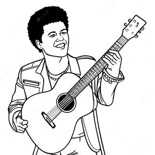 Bruno Mars S Kytarou Omalovanka 132694 65153