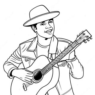 Bruno Mars S Kytarou Omalovanka 132694-65155