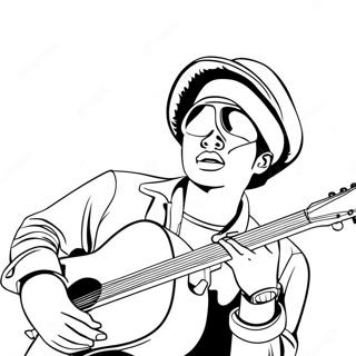 Bruno Mars S Kytarou Omalovanka 132694 65156