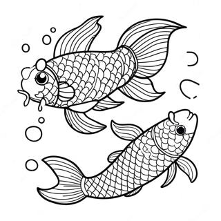 Barevne Koi Ryby Plavajici Omalovanka 132771-65212