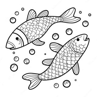 Hrave Koi Ryby S Lekniny Omalovanka 132773-65220